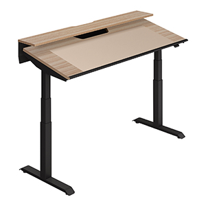 SEQUENCE シークエンス／チルトテーブル／ハイグレードカラー／W1550／フルスペックレバー／天板ウォームミディアム／脚ブラック