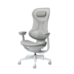 【発売記念特典対象12月25日まで】ingCloud　イングクラウド／ヘッドレスト付き／ライトグレー／ベーシック／フローリング用キャスター／［宅配・お客様組立］