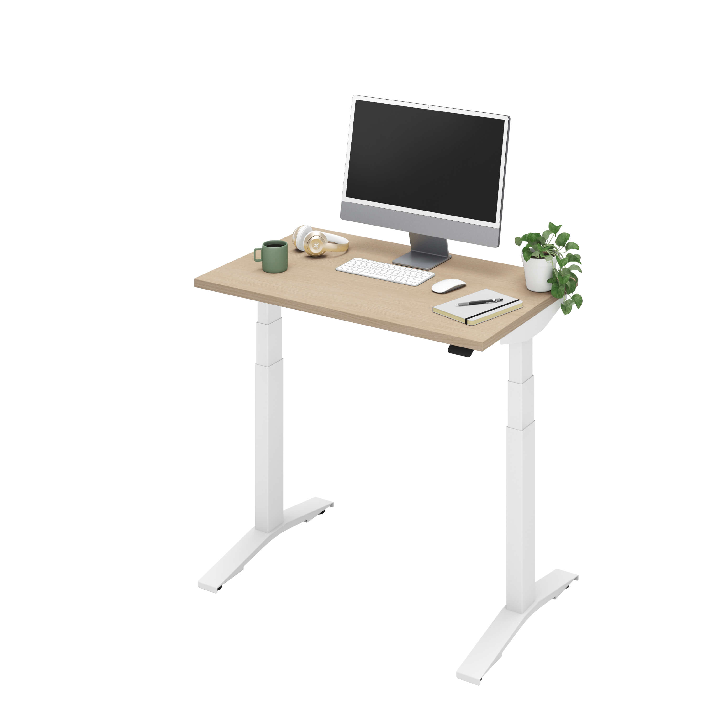 デスク幅100cm 白い脚