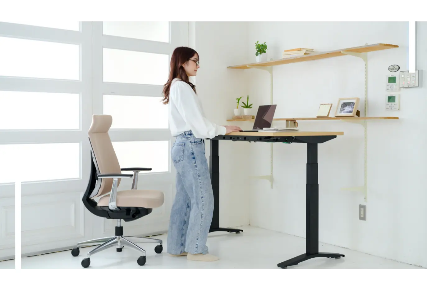 コクヨ スタンジットダブル STANDSIT-W ／ 天板のみ（本体なし） 電動昇降デスク STANDSIT-W（スタンジットダブル）